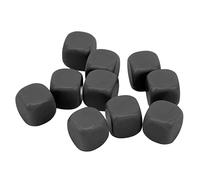 MasYosh Set di Dadi Vuoti da 30 Pezzi, Dadi in Plastica a 6 Facce Fai-da-te con Angoli Arrotondati per Giochi da Tavolo, Apprendimento della Matematica e Artigianato in Classe (Nera)