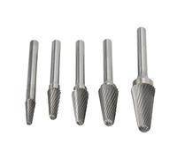 MasYosh Set di Frese in Metallo Duro, Punte per Lime Rotanti a Taglio Singolo, Gambo 6 Mm, con Elevata Durezza, Resistenza All'usura, per la Lavorazione dei Metalli, Intaglio del