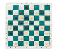 MasYosh Set di Scacchi Internazionale, Pezzi degli Scacchi di Graminacee Premium con Scacchiera Pieghevole in PU, Leggero e Resistente All'usura, per Professionisti e Principianti