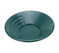 MasYosh Spartita in oro 350 mm, vassoio in oro manuale rotondo con design a scanalature 90 poco profonde per l'estrazione dell'oro, materiale ABS verde per principianti in montagna