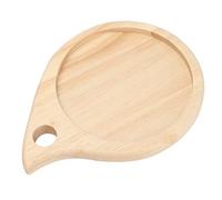 MasYosh Tagliere in Legno Comodo Design a Forma di Piccolo Tagliere Rotondo per Frutta Forniture da Campeggio Legno di Gomma per Campeggio, Escursionismo