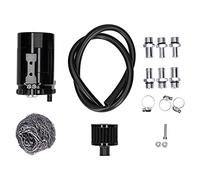 MasYosh Tanica di Raccolta Olio in Alluminio 350 Ml con Filtro Dell'aria, Filettatura Universale M16x1,5 per Auto e Moto, Previene L'accumulo di Carbonio e Aumenta la