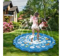 MasYosh Tappetino Gonfiabile per L'acqua Tappetino da Gioco Rotondo Pieghevole Durevole Cuscino per L'acqua per Riunioni in Cortile All'aperto per la Famiglia e gli Amici Plastica Atossica Verde