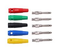 MasYosh Tappo di Banana 10 Pack 4 Mm 7 per Pin, 32A ALTA CORRENTE 1000V Tensione di Rame, con Guaina per Isolamento Non Slip in PVC, per Computer TV Altoparlante per Cavi Audio