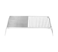 MasYosh Tavolo Pieghevole Portatile in Acciaio Inossidabile con Supporto per Barbecue per Viaggi in Campeggio con Barbecue, Funzionamento Facile e Sicuro, per Viaggi in Campeggio