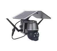 MasYosh Telecamera di Sicurezza Solare, Telecamera di Sorveglianza PTZ a 1080p Wireless con Visione Notturna a Colori e Chiacchiere a 2 Vie, per la Sicurezza Domestica con Batteria 9000 (Versione EU