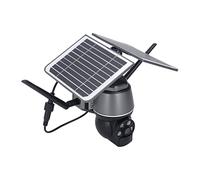 MasYosh Telecamera di Sicurezza Solare, Telecamera di Sorveglianza PTZ a 1080p Wireless con Visione Notturna a Colori e Chiacchiere a 2 Vie, per la Sicurezza Domestica con Batteria 9000 (4G JP)