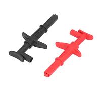 MasYosh Test Hook, Accessori per Test Elettronici con Morsetto di Coccodrillo e Apertura di 16 Mm, Buona conducibilità Elettrica per Misurazione Rapida, Rosso e