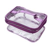 MasYosh Trousse per Cosmetici con Design in PVC Trasparente, 22,5x17,5 Cm | Materiale durevole, leggero per i viaggi, spazio multiuso, facile da imballare, adatto per articoli da toeletta, cosmetici