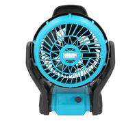 MasYosh Ventilatore da Cantiere da 12 Pollici, Ventilatore Portatile Multifunzionale Alimentato a Batteria con Illuminazione a LED e Regolazione Continua della velocità per la Pesca, (Norma europea)