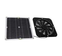MasYosh Ventola Ad Energia Solare da 100 W, Kit Ventola di Raffreddamento Efficace per Pannello Solare da 13,5 Pollici per Cuccia per Cani da Pollaio in Serra con Regolazione Automatica