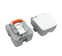 MasYosh WC portatile, design con ugello rotante a 5 galloni con risciacquo a 3 vie e a prova di perdite, indicatore di livello del serbatoio dei rifiuti, per camper barca, campeggio all'aperto