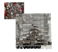 Masyrt 24 Pezzi Pannelli da Fondo da Parete con Paillettes Luccicanti, Cornice Traslucida, Luccicante per Matrimonio, Compleanno, Decorazione Teatrale, 30x30cm