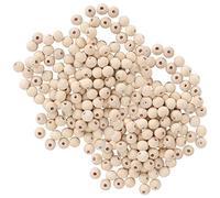 Masyrt 5 sacchetti di perline di legno rotonde, fatte a mano, materiali fatti a mano, 4 Mm/6 Mm/8 Mm/10 mm (8 mm-150 pezzi)