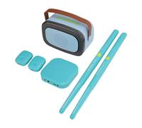 Masyrt Bacchette elettroniche per batteria ad aria, set di tamburi elettrici con pedali, movimento 3D, rilevare il movimento virtuale, portatile, professionale, per adulti, principianti (celeste)