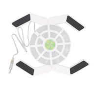 Masyrt Base di Raffreddamento per Laptop Base di Raffreddamento Portatile di Pieghevole per Laptop Supporto di per Notebook LED Luce Blu Ventola (Bianca)