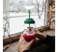 Masyrt Bicchiere per orso in vetro, 2025, con coperchio, simpatici bicchierini per becco, caffè, birra, vino, cocktail, bicchieri, bicchieri, bicchieri, 570 ml, per caffè ghiacciato