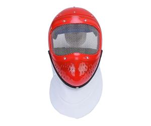 Masyrt Casco da scherma traspirante per bambini, con rete protezione per il viso, per Florett, sciabola, spazzatura, Colore: rosso, Taglia unica