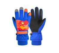 Masyrt da Snowboard Caldi Invernali per Bambini Ragazzi, da Sci di Dinosauro Impermeabili con Design Anti-slitta (Royal Blue-Dinosaur #73)