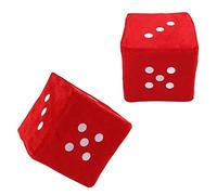 Masyrt Dadi in Peluche da 20 Cm/7,9 Pollici, Comodo Cuscino Imbottito per Dadi Cubici per la Decorazione Domestica del Divano, per la Cameretta dei Bambini, i Seggiolini Auto e gli (Rossa)