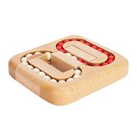 Masyrt Giocattolo in Legno con Palla Planare, Gioco di Puzzle con Labirinto di Perline per lo Sviluppo della Logica del Rompicapo, con Sollievo Dallo Stress in Legno di Faggio per