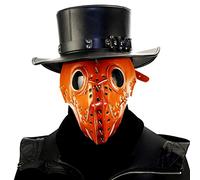Masyrt Maschera a Becco di Dottor Plague Dottore a Piaga Steampunk, Maschera per Uccelli a Becco Lungo, Maschere da Medico Alla Peste Alla Moda per la Maggior Parte degli Adulti e (Come mostrato)