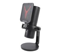 Masyrt Microfono da gioco RGB con silenzio, qualità del suono nitida e jack per cuffie da 3,5 mm per PC, laptop, tablet, telefono