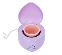 Masyrt Mini Macchina per il Riscaldamento della Cera, Vaso Interno in Silicone a Forma di Cuore, Dispositivo Scaldacera Facile Pulire, Viola (Spina europea 220 V)