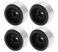 Masyrt Mozzo ruota RC, lega di alluminio resistente all'usura, leggero e durevole per auto telecomandata SCX24 90081 1/24, non ha paura di collisioni, cadute o marciumi (nero)