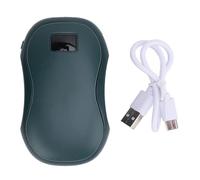 Masyrt Scaldamani Portatile Ricaricabile USB 2 in 1 con Display Digitale, 3 Impostazioni di Temperatura, Riscaldatore Esterno Power Bank - Natale Ideale (Verde Scuro)