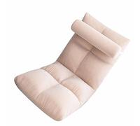 Masyrt Sedia da pavimento regolabile, delicata sulla pelle, con struttura in metallo, per adulti, piena di posizione piatta, con interno cerato, sgabello per salotto, letto, divano sdraiato (rosa)