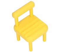 Masyrt Sedia da pranzo in miniatura, mini sedia da pranzo, 1:12, per la casa delle bambole da collezione, ben lavorata e attraente (giallo)