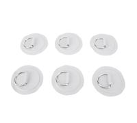 Masyrt Set di 6 toppe ad anello rotonde, con corda e gancio per corda per barche gonfiabili, zattere, barca, kayak, canoa, tavola da surf, tavola da paddle (grigio)