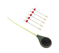 Masyrt Set di canne da pesca portatile e facile da usare con punta superiore, leggero, materiale ABS, verde e bianco, perfetto per la pesca al ghiaccio, al fiume, al mare e alla barca (100 mm)