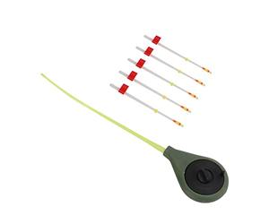 Masyrt Set di canne da pesca portatile e facile da usare con punta superiore, leggero, materiale ABS, verde e bianco, perfetto per la pesca al ghiaccio, al fiume, al mare e alla barca (100 mm)
