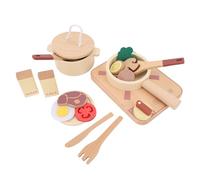 Masyrt Set di giocattoli da cucina per bambini in legno, colorati e sicuri, con superfici leviganti, migliorare la creatività, coltivare le abilità di cucina dei bambini e