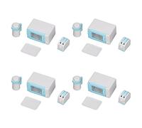 Masyrt Set di mini tostapane per casa delle bambole 1/12, 1/6 casa delle bambole. Set di stoviglie da cucina in miniatura, regalo, giochi di ruolo per, promozione della fantasia e della creatività.