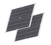 Masyrt Set di pannelli solari monocristallini da 25 W x 2 con due porte USB e controller da 60 A per auto, camper, campeggio, barca, viaggi