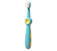 Masyrt Spazzolino da denti con setole in fibra ultra fine per 1-12 anni, comodo per la pulizia orale completa, denti e massaggio della lingua (giallo)
