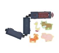 Masyrt Trenino da fattoria rurale per bambini, divertente set di giocattoli magnetici, set da gioco educativo con connessione magnetica, per bambini in età prescolare, realizzato in materiale ABS (blu