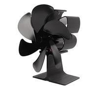 Masyrt Ventilatore ecologico a 6 fogli, nero, autoavviamento, resistenza alle alte temperature, efficienza energetica, ventola termica per la casa