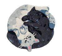 Mat de Bain de Cat - Mat de bain de douche à motif de cat abbracciato | machine funny laver un Zerbino interno morbido con un support sans Slip per la Salle de Salon