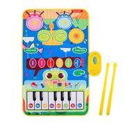 Mat di piano - 31.5x19.69 pollici, giocattolo educativo di batteria jazz, apprendimento musicale per bambini | Coperta per batteria a due modelli, giocattolo per bambini interattivi per ragazzi da let