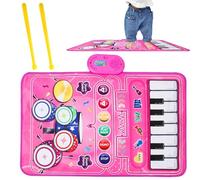 Mat di piano - 31.5x19.69 pollici, giocattolo educativo di batteria jazz, apprendimento musicale per bambini | Coperta per batteria a due modelli, giocattolo per bambini interattivi per ragazzi da let