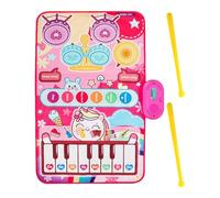 Mat di piano - 31.5x19.69 pollici, giocattolo educativo di batteria jazz, apprendimento musicale per bambini | Coperta per batteria a due modelli, giocattolo per bambini interattivi per ragazzi da let