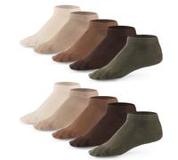Mat & Vic's Calzini uomo corti - OEKO-TEX 100, 10 paia, Earth Colors, S
