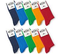 Mat & Vic's Calzini uomo cotone - traspiranti e antiodore - unisex - OEKO-TEX 100 - lavabili in lavatrice - 10 paia