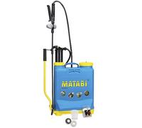 Matabi - Spruzzatore Manuale a Pressione - Solforatrice 12L - Lancia in Fibra e Ugello Resistente - Nebulizzatore con Regolatore di Pressione - Cinghie Imbottite - Super Green 12 - Prodotto in UE
