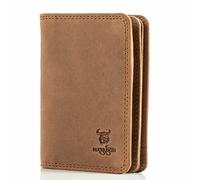 MATADOR 1010 - Custodia in vera pelle per carte di credito o libretto di circolazione, Marrone brillante, 11.5 x 8 x 1 CM