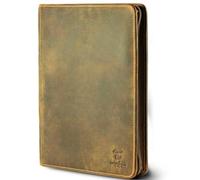 MATADOR Barcelona - Portadocumenti in pelle, formato A4, con protezione RFID, da uomo, con cerniera YKK, con scomparto per tablet, formato A4, colore: marrone